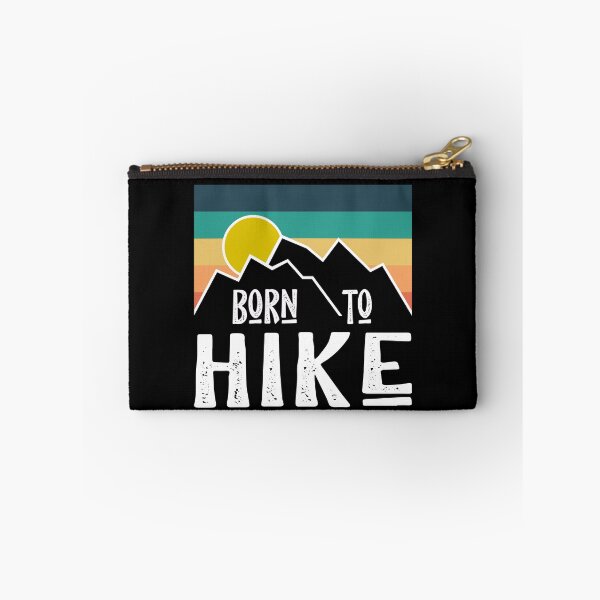 Artikelvorschau, Born To Hike Retro Sunset Mountains entworfen und verkauft von Designs By David.