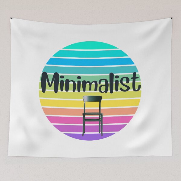 Item preview, Vintage Rainbow Sunset Minimalist Simple Lifestyle Single Chair designed and sold by silviaol.