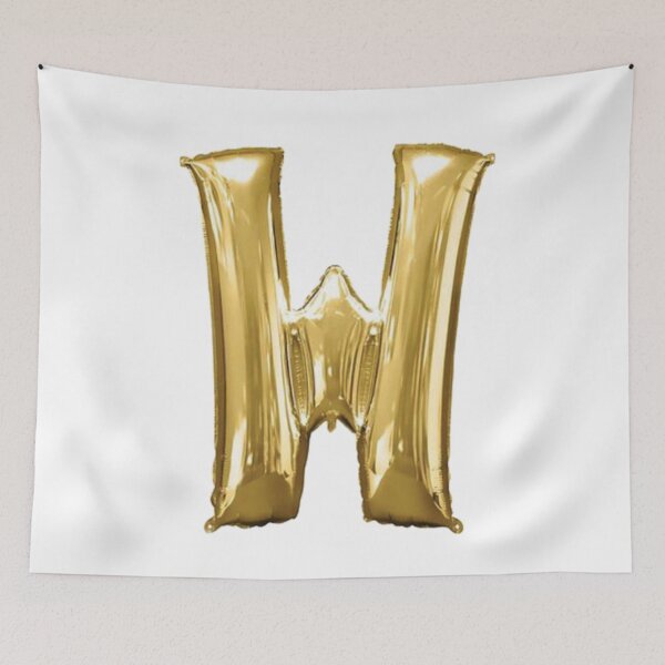Item preview, Gold Foil Mylar Balloon Letter W designed and sold by ArcherAshleyArt.