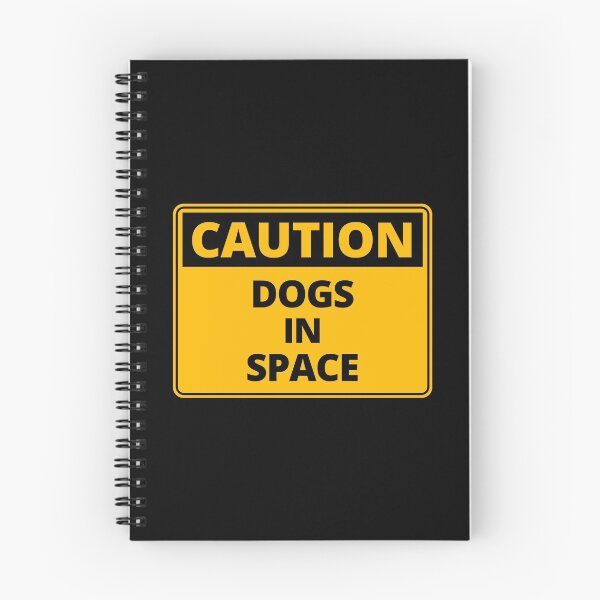 Item preview, Funny Caution Sign - Dogs in Space designed and sold by thehappylamb.