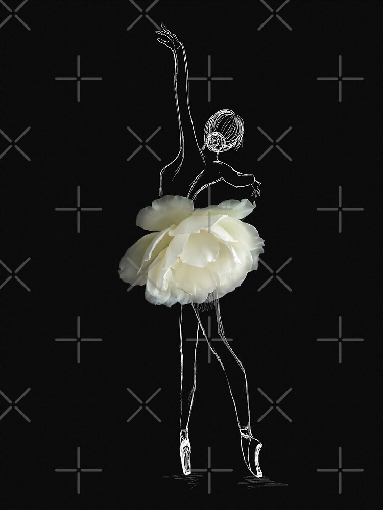 Thumbnail 3 of 3, Canvas Print, White rose ballerina designed and sold by Katharina13.