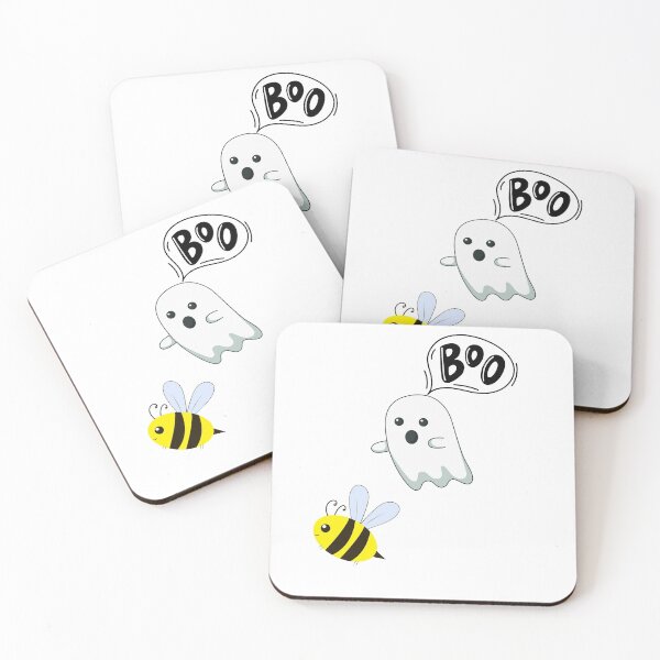 Item preview, Boo and bees art Ghost caching Bees designed and sold by MindOfCreation.
