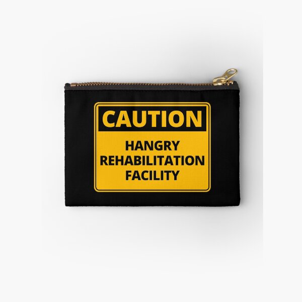 Item preview, Funny Caution Sign - Hangry Rehabilitation Facility - aka Kitchen / Canteen designed and sold by thehappylamb.