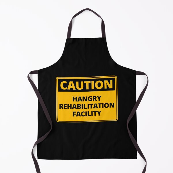 Item preview, Funny Caution Sign - Hangry Rehabilitation Facility - aka Kitchen / Canteen designed and sold by thehappylamb.