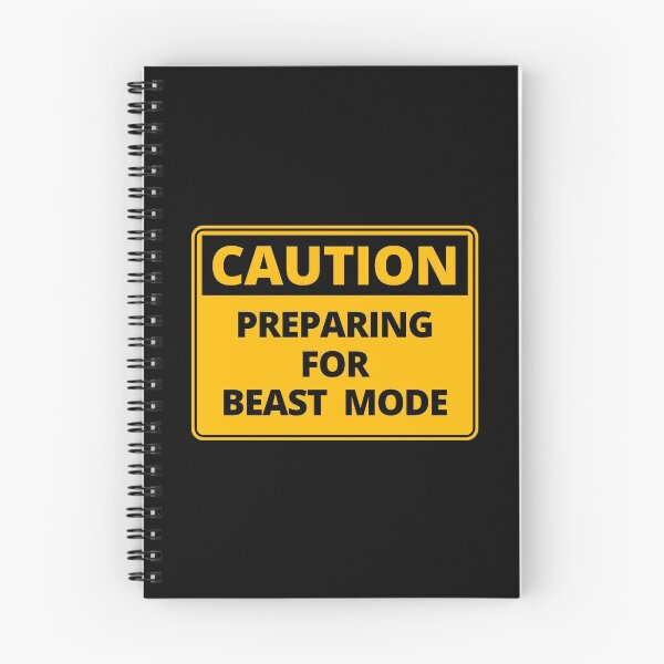 Item preview, Funny Caution Sign - Preparing for Beast Mode designed and sold by thehappylamb.