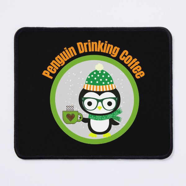 Item preview, Penguin Drinking Coffee designed and sold by AmeliaStore1.