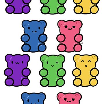 Gummy Bears Sticker for Sale by Fifiyaa