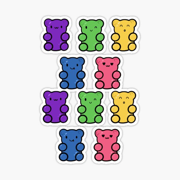 Gummy Bears Sticker for Sale by Fifiyaa