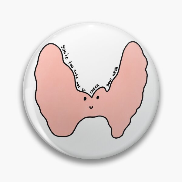Item preview, Cute Pink Thyroid "Check Your Neck" designed and sold by EuropaPrints.