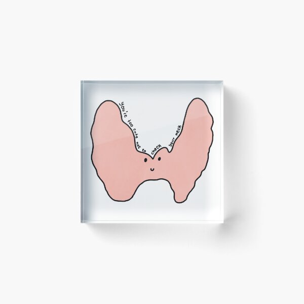 Item preview, Cute Pink Thyroid "Check Your Neck" designed and sold by EuropaPrints.