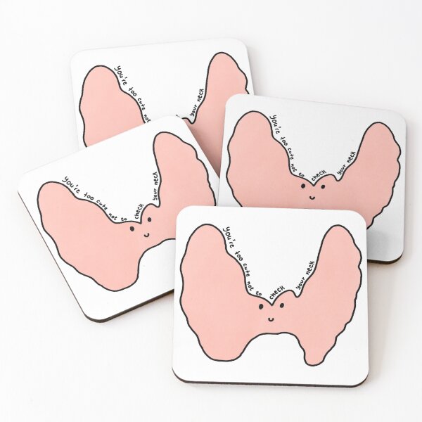 Item preview, Cute Pink Thyroid "Check Your Neck" designed and sold by EuropaPrints.