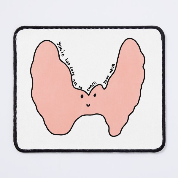 Item preview, Cute Pink Thyroid "Check Your Neck" designed and sold by EuropaPrints.