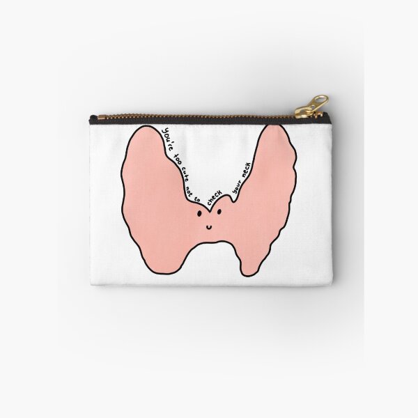 Item preview, Cute Pink Thyroid "Check Your Neck" designed and sold by EuropaPrints.