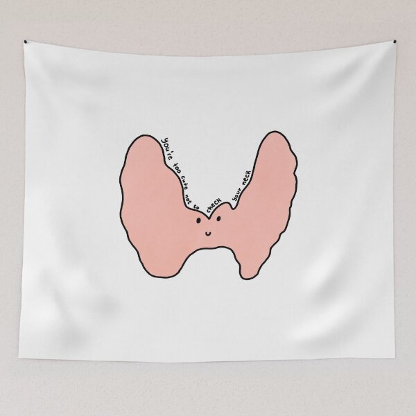 Item preview, Cute Pink Thyroid "Check Your Neck" designed and sold by EuropaPrints.