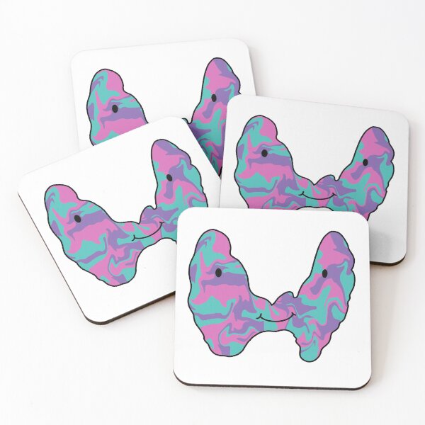 Item preview, Cute Thyroid in the Colors of the Thyroid Cancer Ribbon designed and sold by MeaganM.