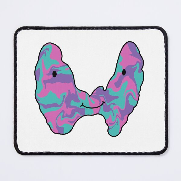 Item preview, Cute Thyroid in the Colors of the Thyroid Cancer Ribbon designed and sold by MeaganM.