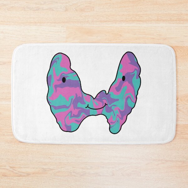 Item preview, Cute Thyroid in the Colors of the Thyroid Cancer Ribbon designed and sold by MeaganM.
