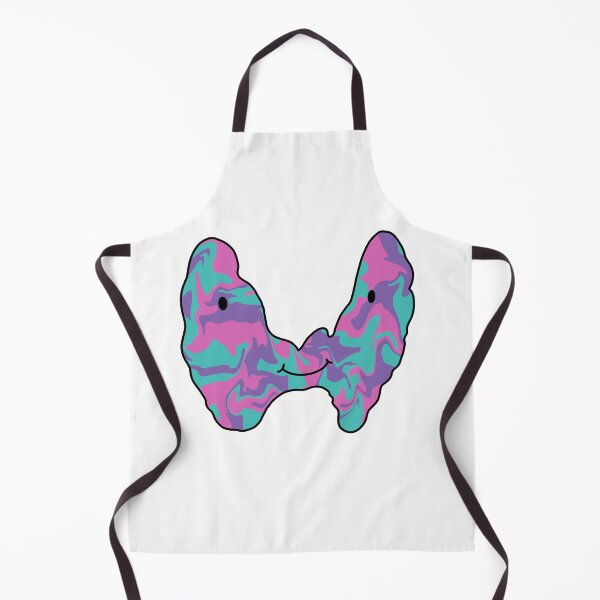 Item preview, Cute Thyroid in the Colors of the Thyroid Cancer Ribbon designed and sold by MeaganM.