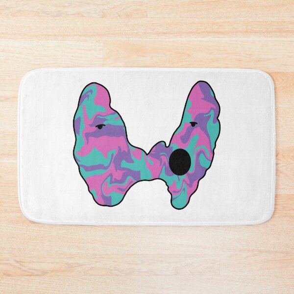 Item preview, Yawning Thyroid in the Colors of the Thyroid Cancer Ribbon designed and sold by MeaganM.