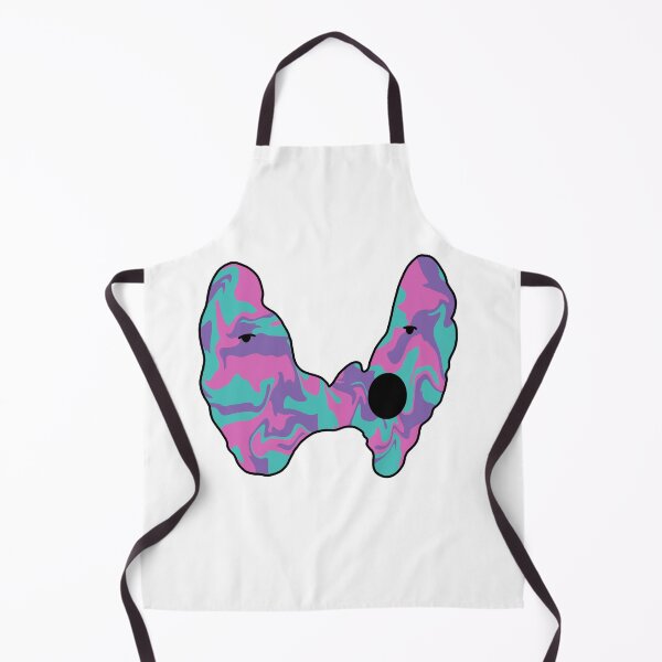 Item preview, Yawning Thyroid in the Colors of the Thyroid Cancer Ribbon designed and sold by MeaganM.