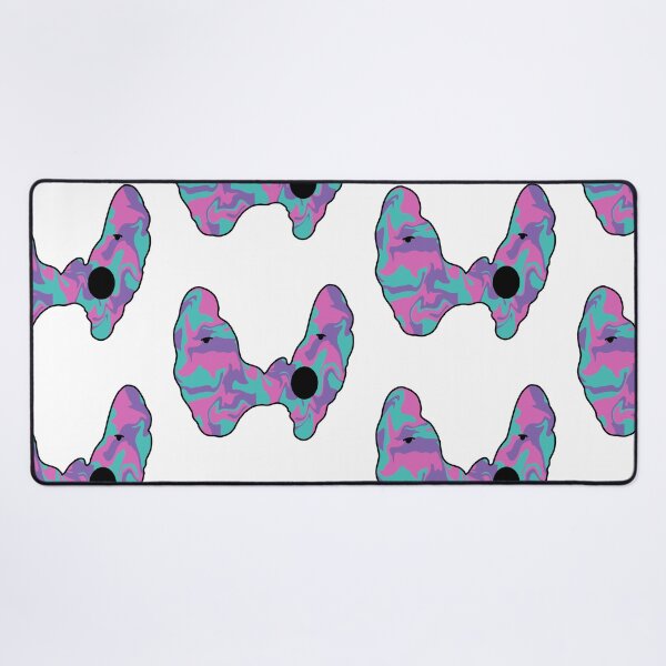 Item preview, Yawning Thyroid in the Colors of the Thyroid Cancer Ribbon designed and sold by MeaganM.