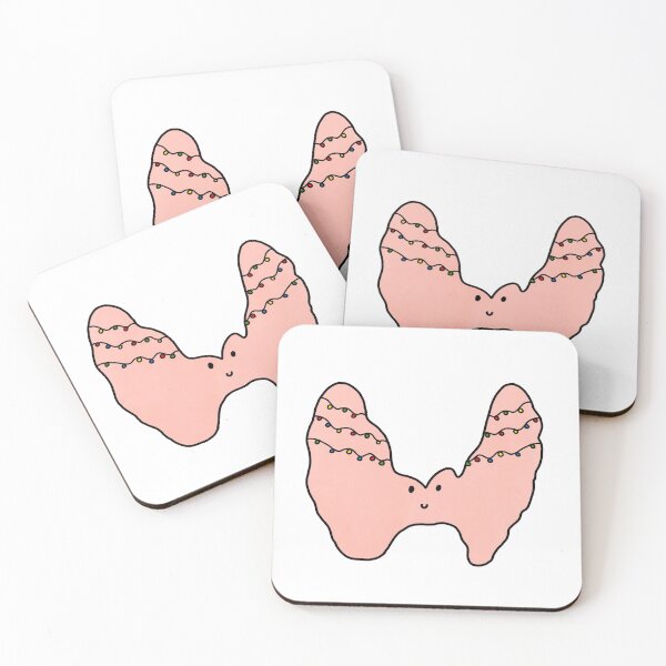 Item preview, Holiday Cute Pink Thyroid With Christmas Lights designed and sold by EuropaPrints.