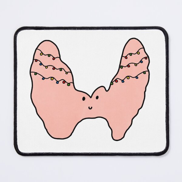 Item preview, Holiday Cute Pink Thyroid With Christmas Lights designed and sold by EuropaPrints.