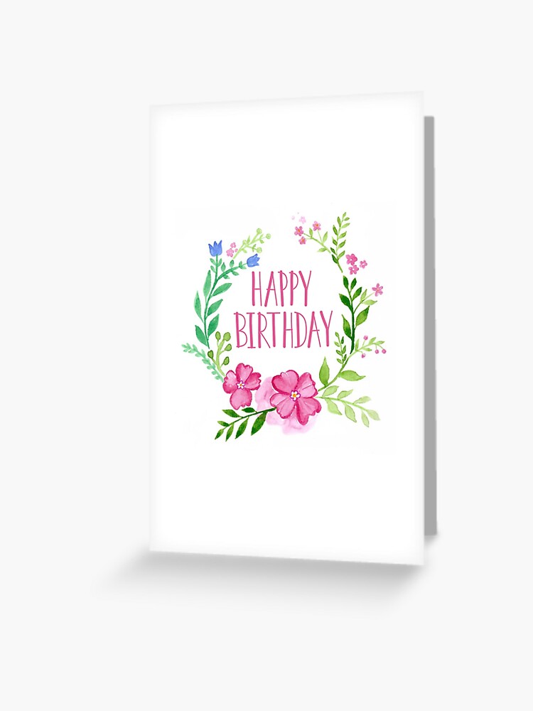 Pastel Floral Birthday Card