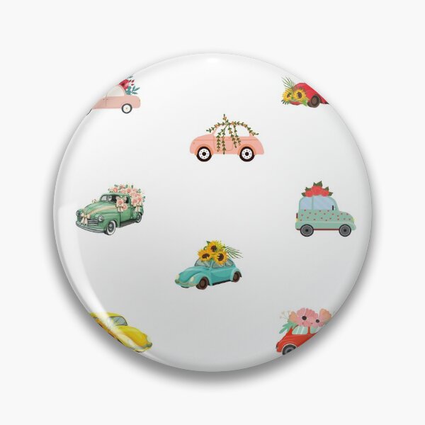 Item preview, Vintage Flower Cars. Sunflowers, Roses, Mixed Floral Cars designed and sold by silviaol.