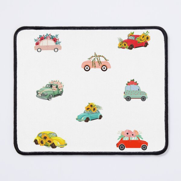 Item preview, Vintage Flower Cars. Sunflowers, Roses, Mixed Floral Cars designed and sold by silviaol.