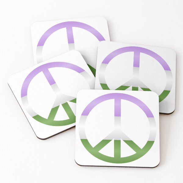 Item preview, Peace and Genderqueer Pride #1 designed and sold by NovotnyDesigns.