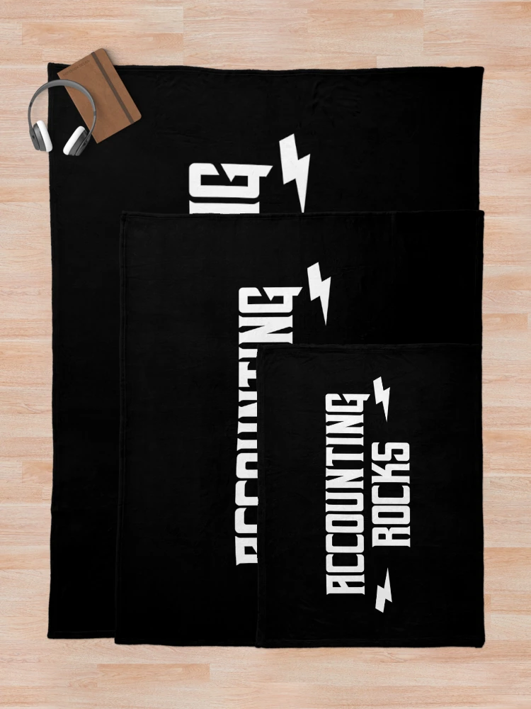 Thumbnail 5 of 6, Throw Blanket, Accounting Rocks designed and sold by teesaurus.