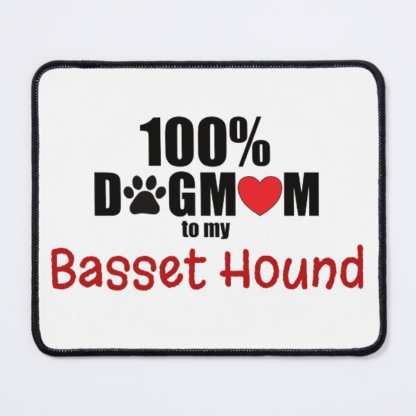 Item preview, 100% Dog MoM With Paw Heart Basset Hound designed and sold by KobelskiDesigns.