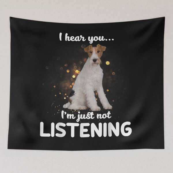 Item preview, Wire Fox Terrier Dog I Hear You Not Listening T-Shirt designed and sold by Miktkins.