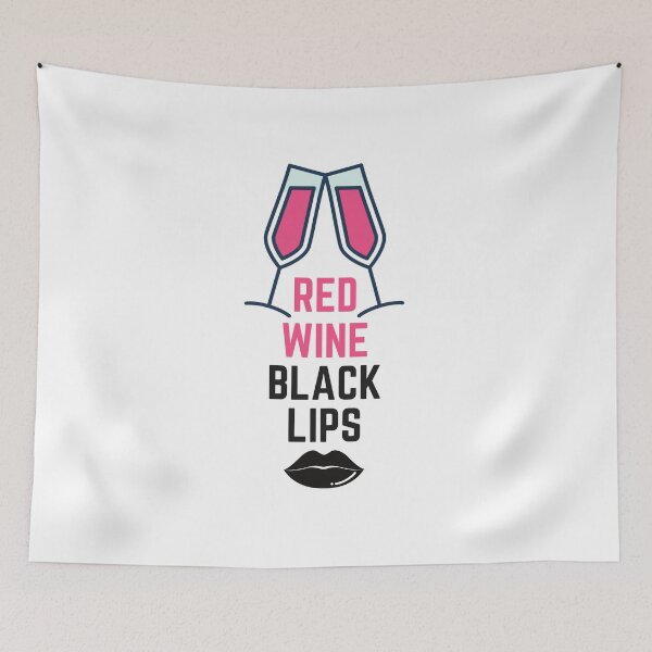 Item preview, Red wine, black lips designed and sold by ToastyCork.