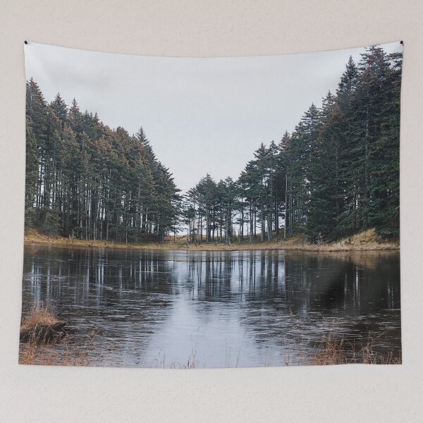 Item preview, Tree Lined Lake Photography Print designed and sold by griffingphoto.