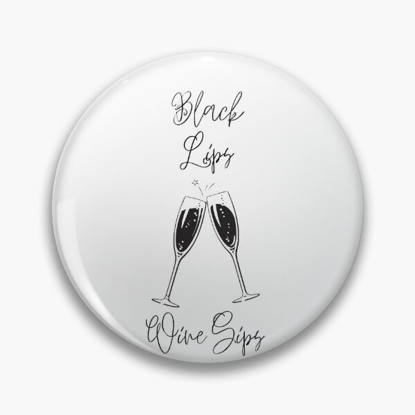 Item preview, Black lips wine sips designed and sold by ToastyCork.