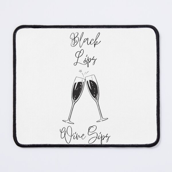 Item preview, Black lips wine sips designed and sold by ToastyCork.