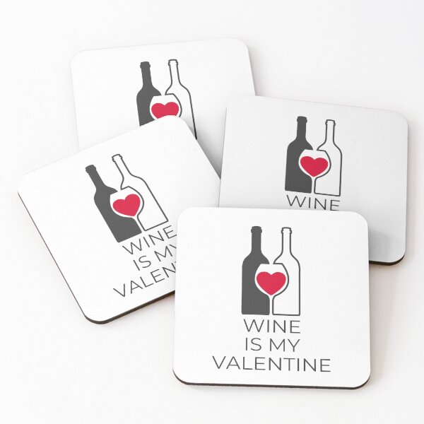 Item preview, Wine is my valentine designed and sold by ToastyCork.