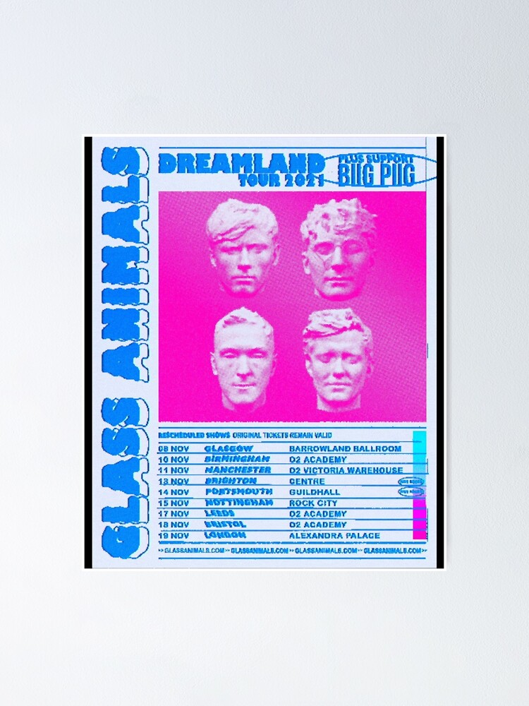 "Glass Animals Dreamland Tour Classic" Poster for Sale by WILHELMMASS