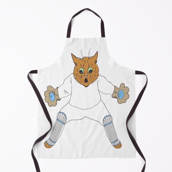 Item preview, Cricket Wicketkeeper Cat Illustration designed and sold by karwilberevivalcollection.