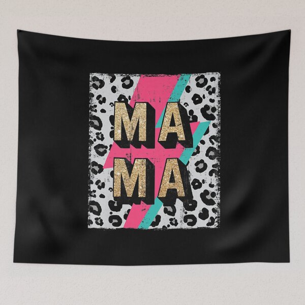 Item preview, MAMA Lightning Bolt Leopard Distressed Premium T-Shirt designed and sold by Vireander31.