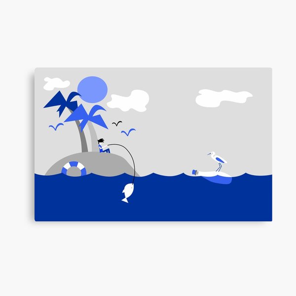 Die blaue Insel Leinwanddruck
