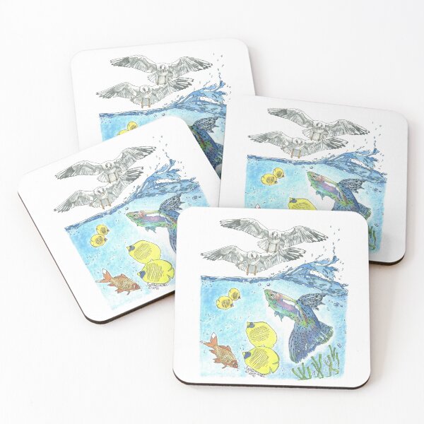 Item preview, Two Seagulls and Fish designed and sold by ArtbyTerrieD.