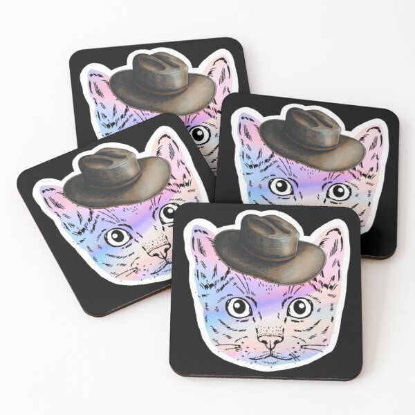 Item preview, T-Shirt design Cat Lover. Moggy wearing Cowboy Hat. designed and sold by LinearClothing.