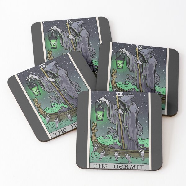 Item preview, The Hermit Tarot Card Gothic Halloween Grim Reaper Goth T-Shirt designed and sold by Vireander31.