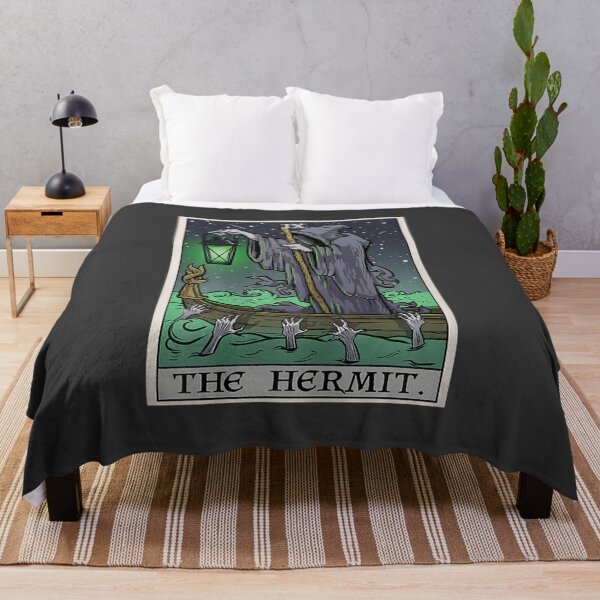 Item preview, The Hermit Tarot Card Gothic Halloween Grim Reaper Goth T-Shirt designed and sold by Vireander31.
