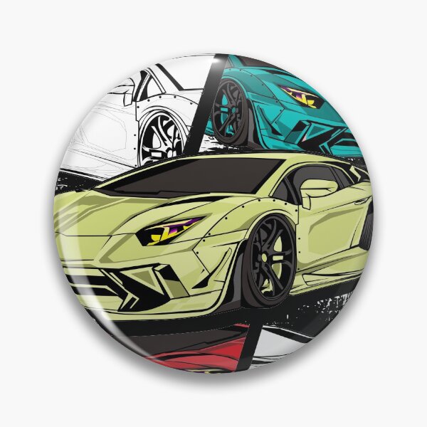 Item preview, Lamborghini Aventador SuperCar Racing Japan Style light green designed and sold by viralstudio.