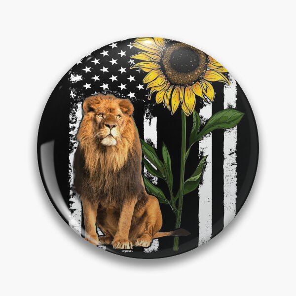 Item preview, Lion American Flag Sunflower designed and sold by LarinaBeauty.