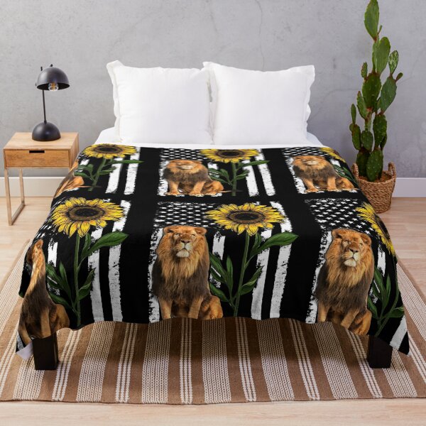 Item preview, Lion American Flag Sunflower designed and sold by LarinaBeauty.